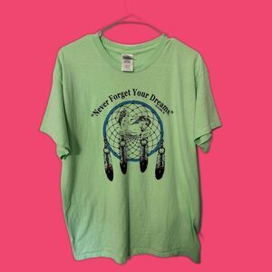 Crazy Horse Monument Short Sleeve Tee with Dreamcatcher Graphic